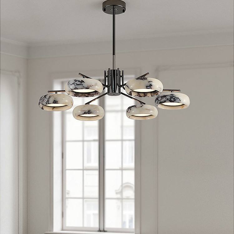 Aira Marble Halo Chandelier
