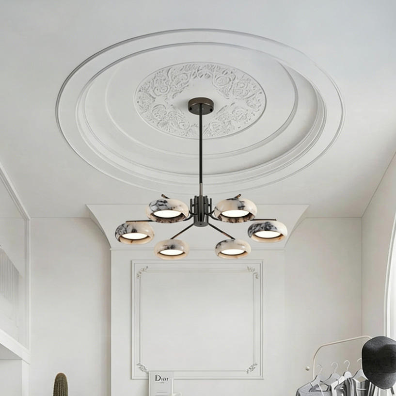 Aira Marble Halo Chandelier