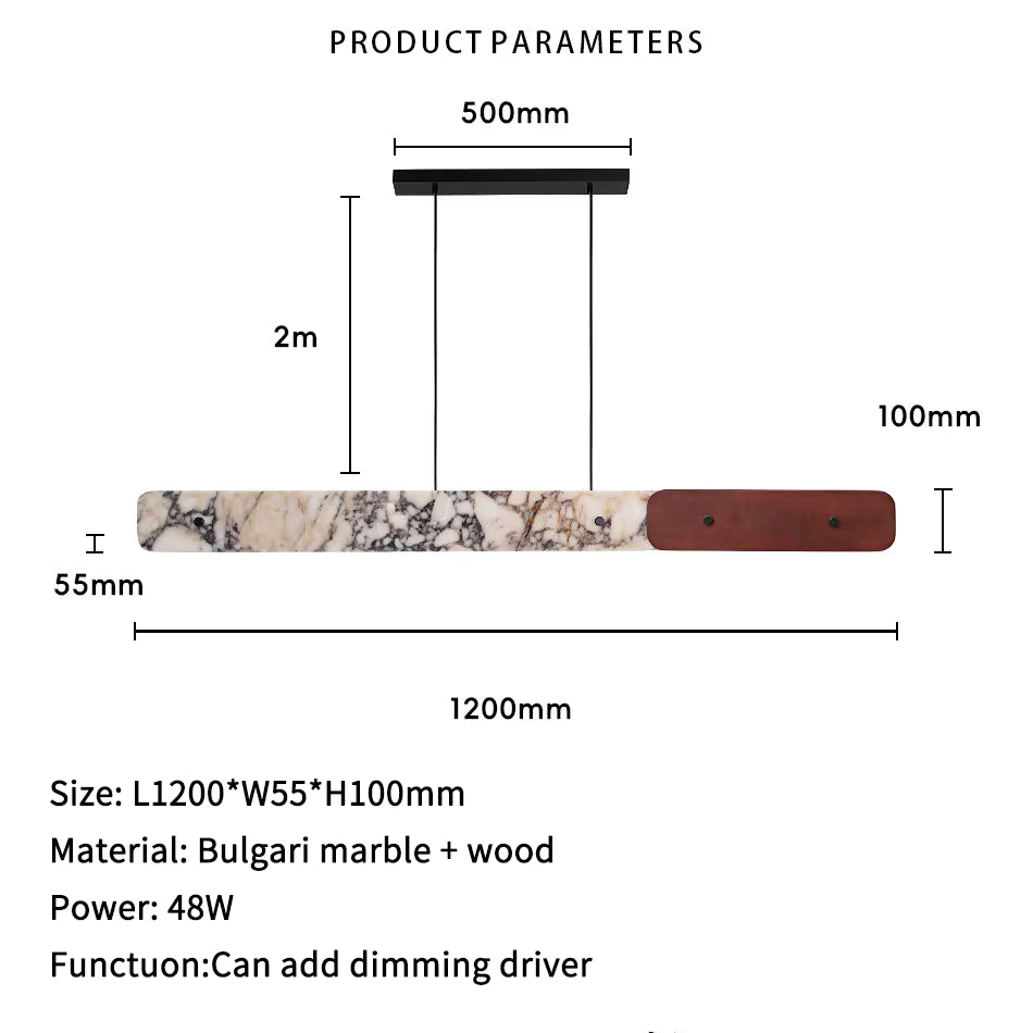 Aira Marble Beam Pendant