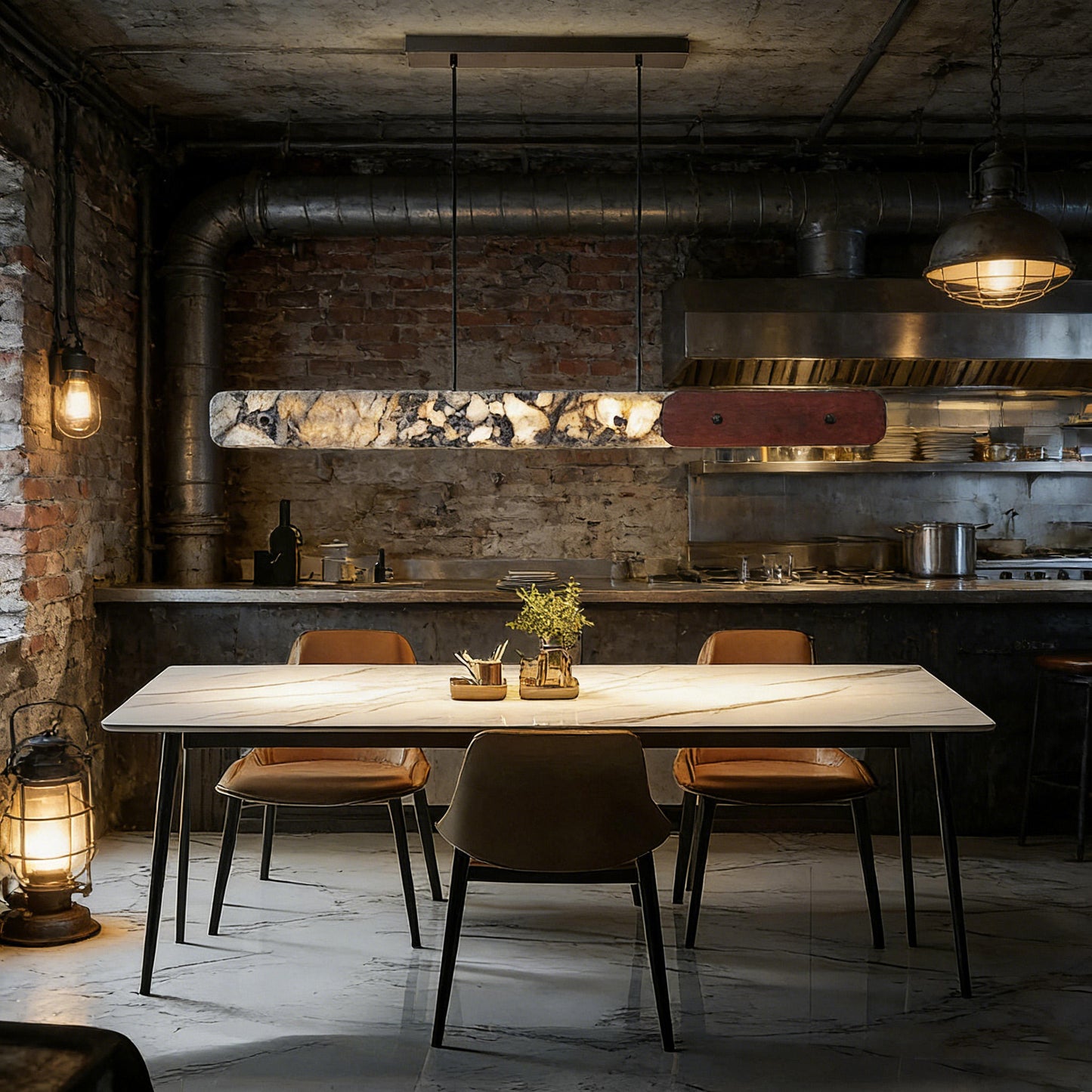 Aira Marble Beam Pendant