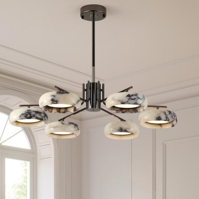Aira Marble Halo Chandelier