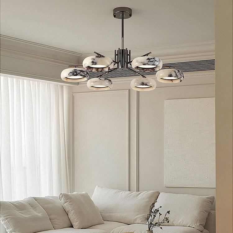 Aira Marble Halo Chandelier