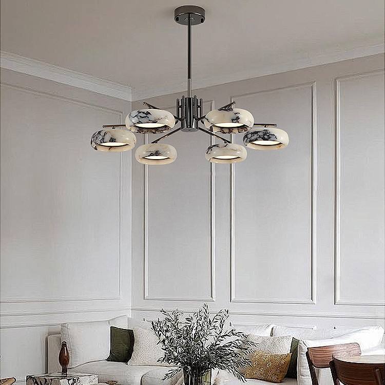 Aira Marble Halo Chandelier